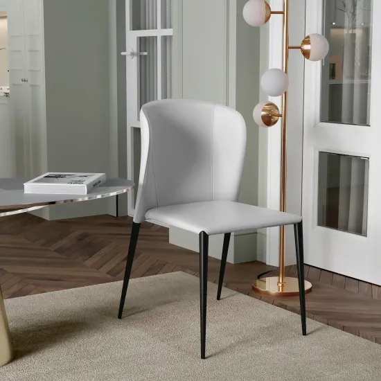 Стул Albert, кожа белый