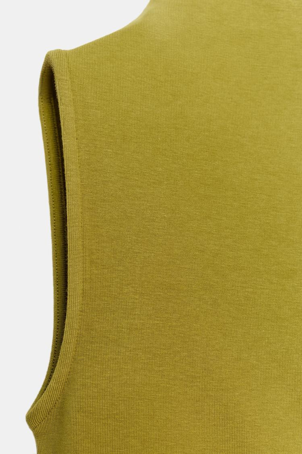 ZARA ТОП БЕЗ РУКАВОВ, ОЛИВКОВЫЙ