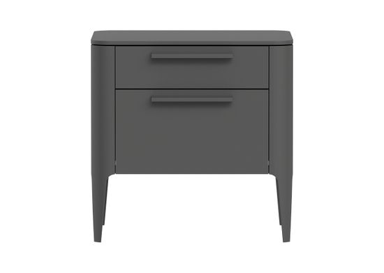 Тумба прикроватная Type 2 ящика ширина 50 см (темно-серый)