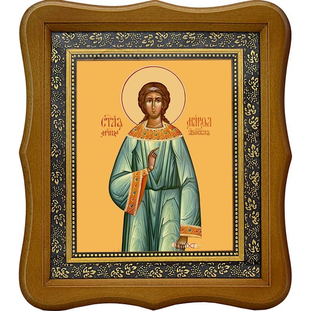 Марфа Азийская, мученица, дева. Икона на холсте. В киоте 15 х 18 см.