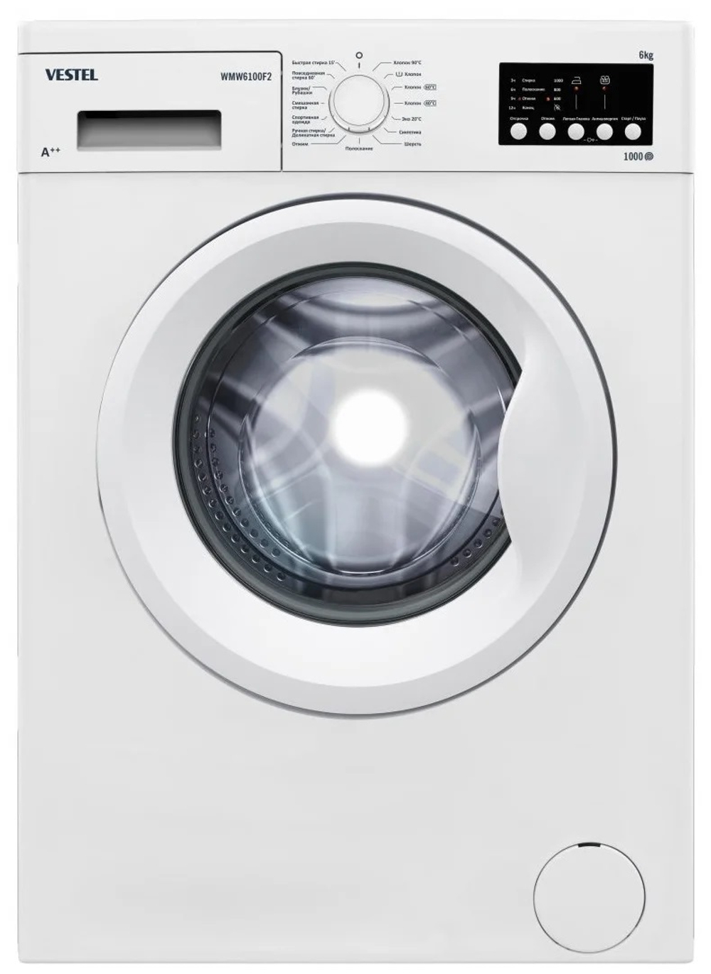 Стиральная машина  VESTEL Bojena WMW 6100 F2C Новинка!бежевая,6кг,1000об,LED