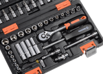 Набор инструментов, 1/4", CrV, пластиковый кейс 57 предметов Вихрь