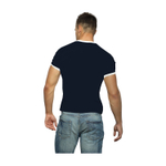 Черная футболка с принтом-звездой (Размер: L) (Цвет: черный)