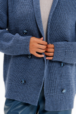 1948 Кардиган женский (дымчато-голубой)