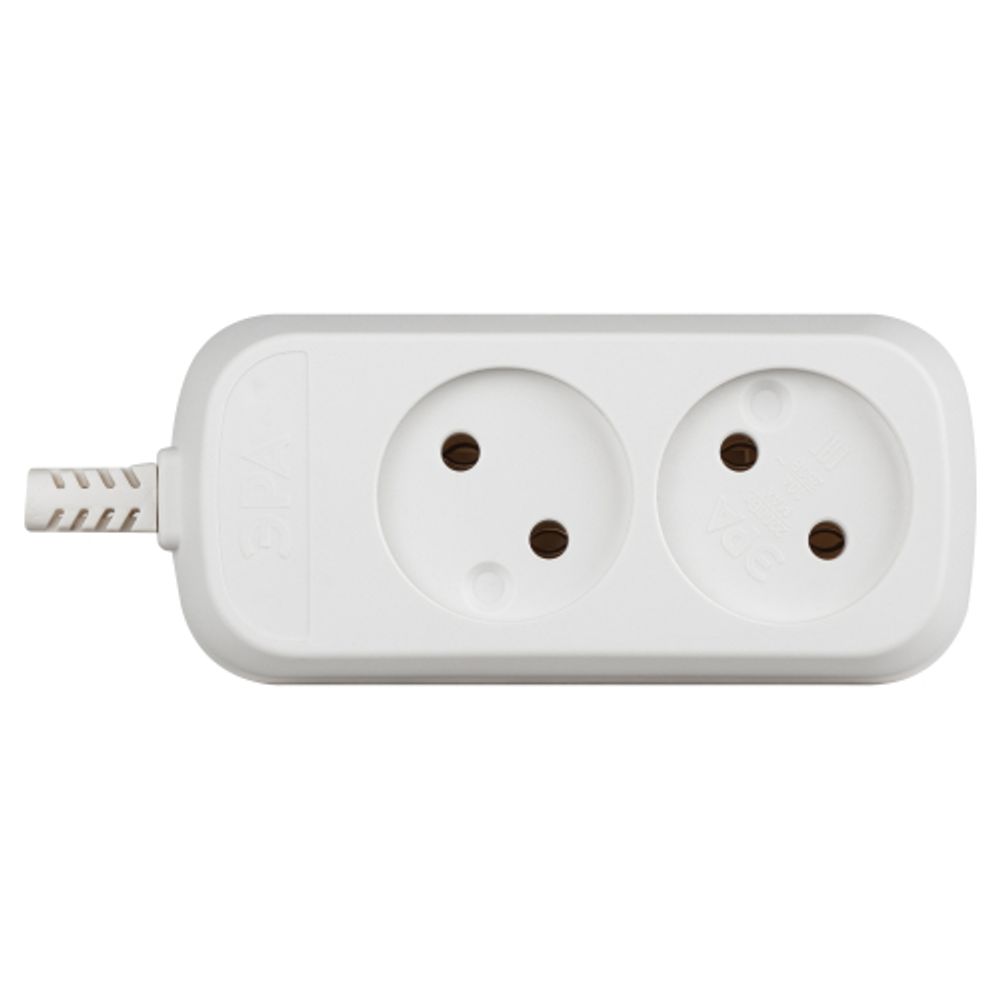 Колодка ЭРА KX-2 2 розетки без зазeмления белая