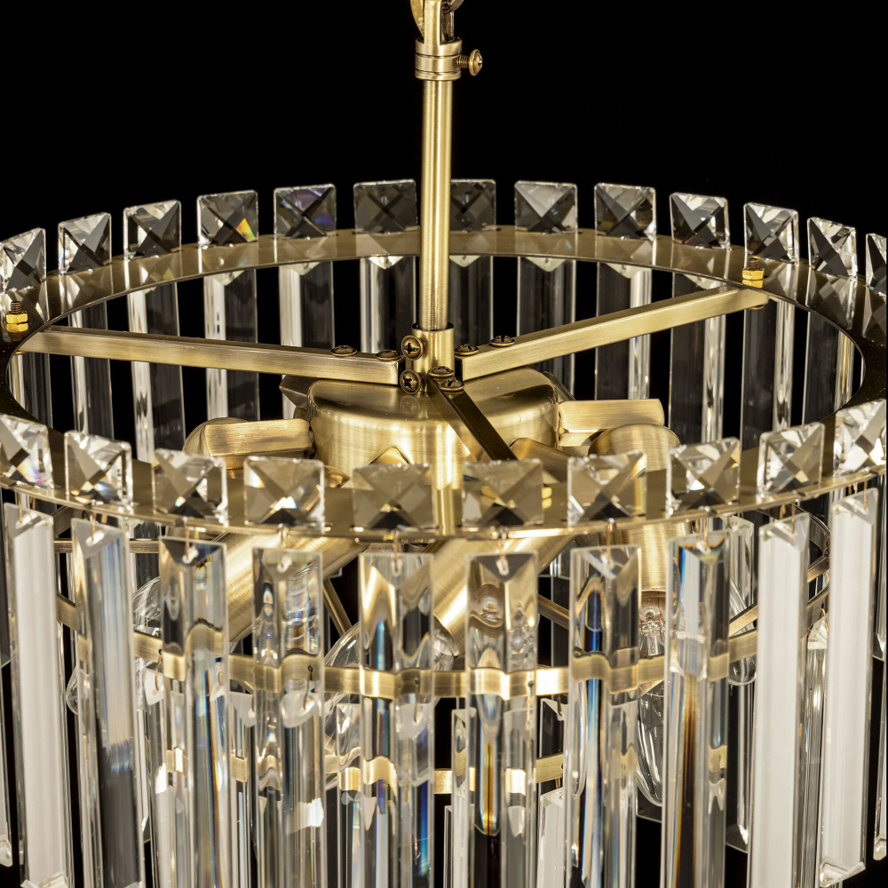 Citilux Фонда CL303163 Люстра хрустальная подвесная Бронза