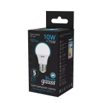 Лампа Gauss LED A60 10W 920lm 6500K Е27 102502310