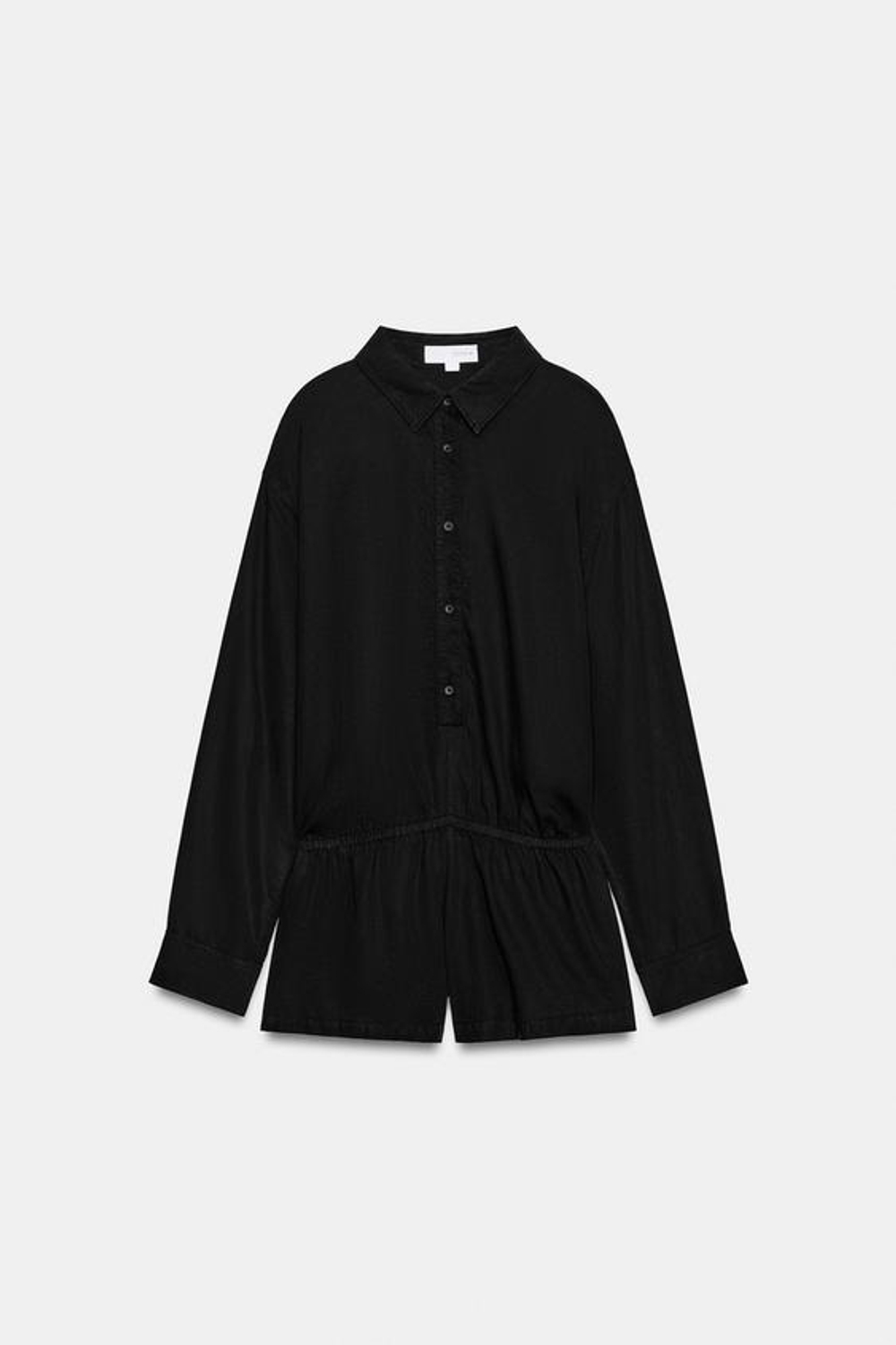 ZARA КОМБИНЕЗОН ИЗ ЛИОЦЕЛЛА, ЧЕРНЫЙ