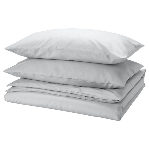 Комплект постельного белья IKEA PILTANDVINGE (ПИЛТАНДВИНГ), Двуспальный, Серый, 200x230 / 50x80 см