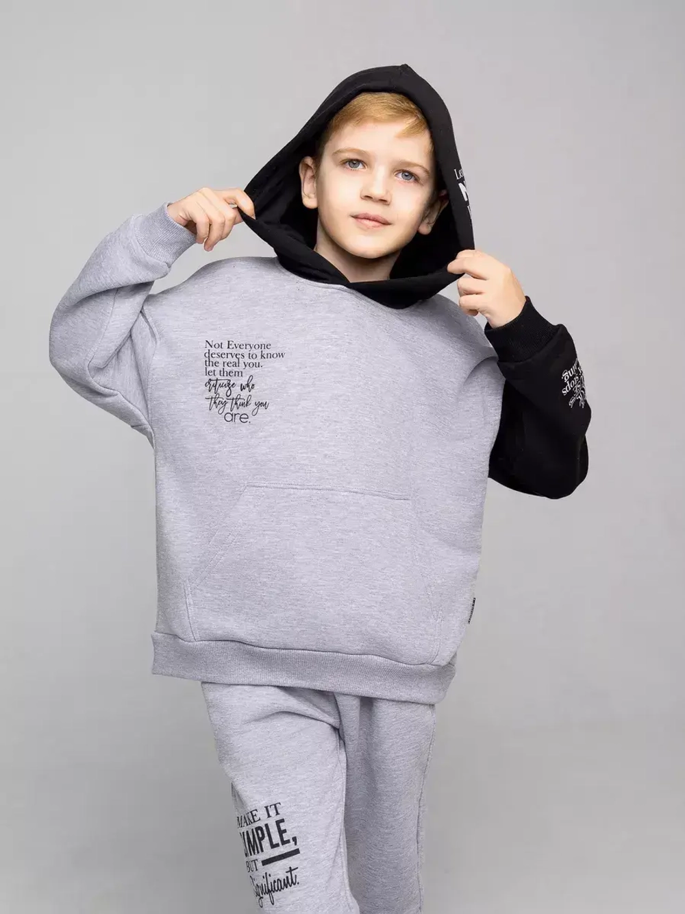 Костюм для мальчика в школу, толстовка и брюки