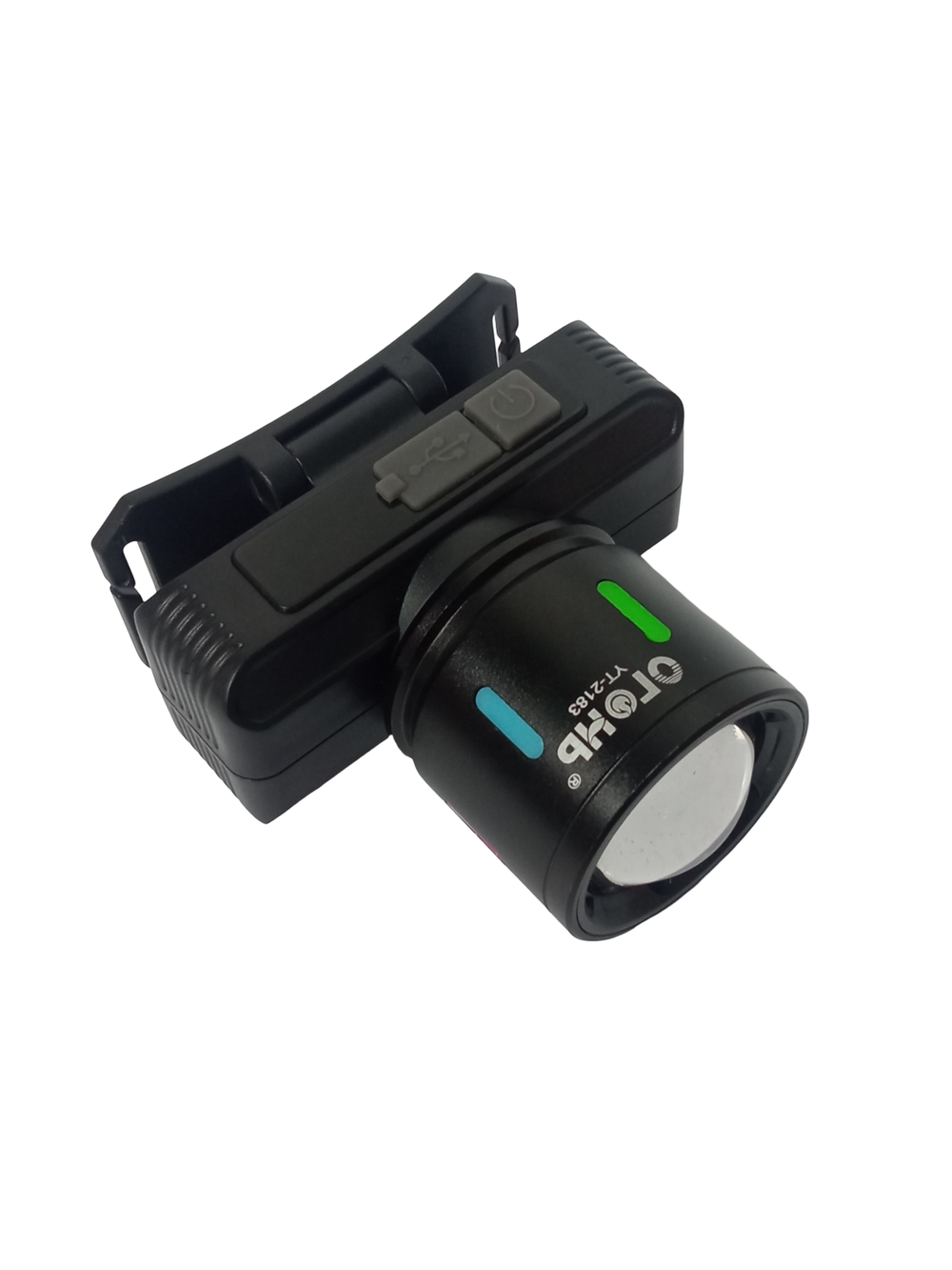 Фонарь налобный яркий "белый лазер" Огонь YT-2183