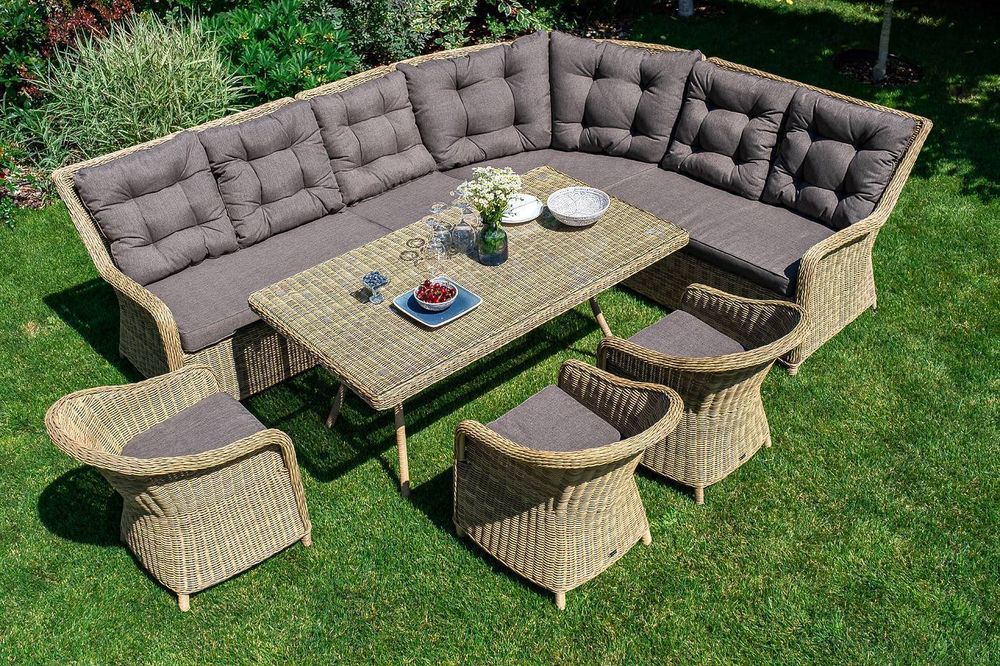 "Латте" плетеный стол из искусственного ротанга 160х90см, цвет соломенный