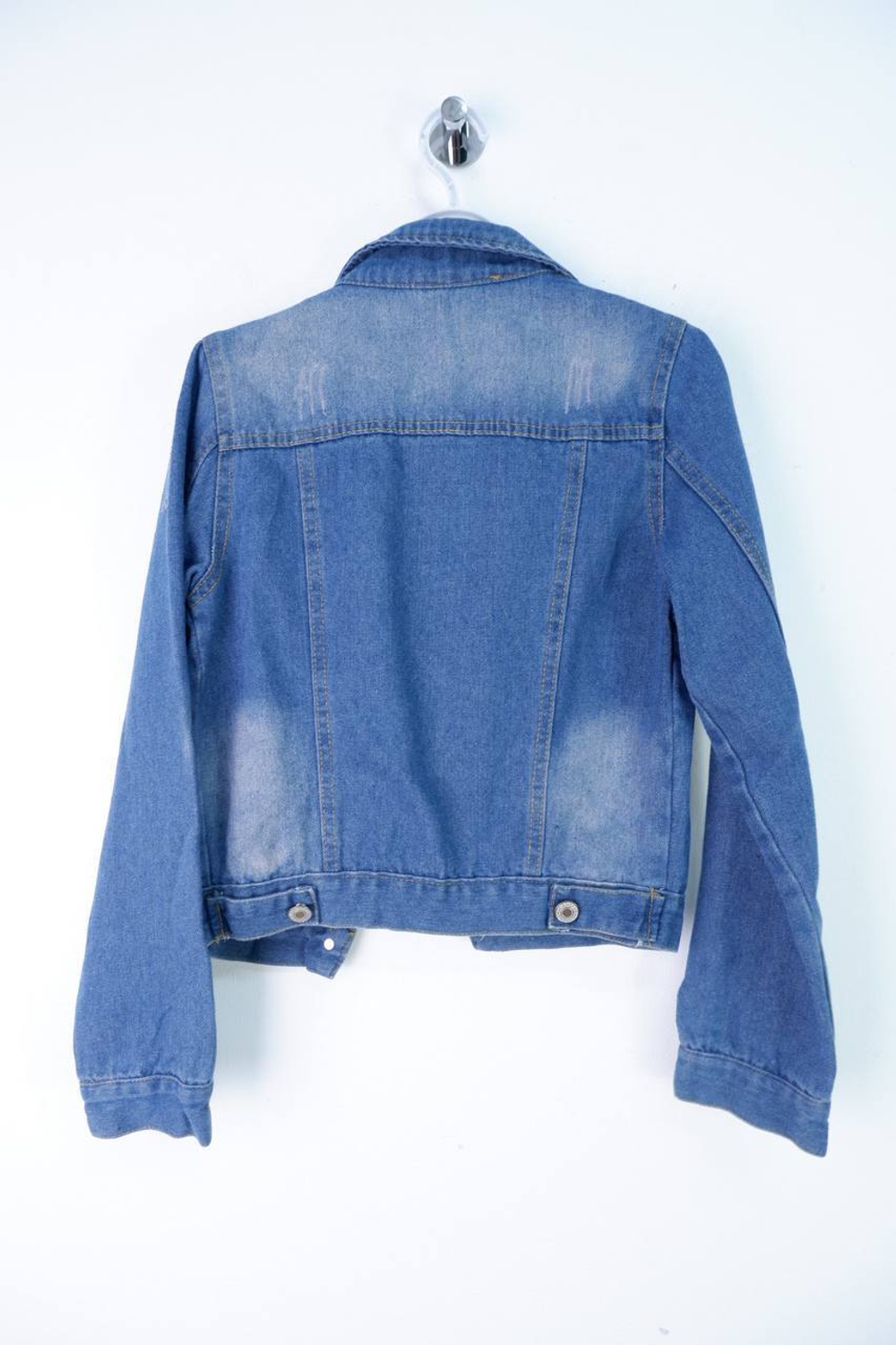 Куртка джинсовая стильная, визуально на 11/12 лет