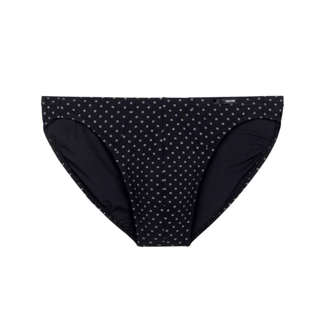 Мужские трусы слипы черные с принтом HOM MAX Comfort Micro Briefs 401912_40I004