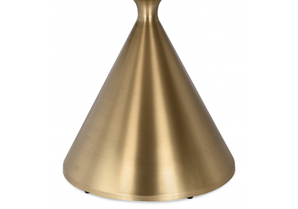 Керамический стол Woodville Jaklin 130x73 белый мрамор, сатинированное золото