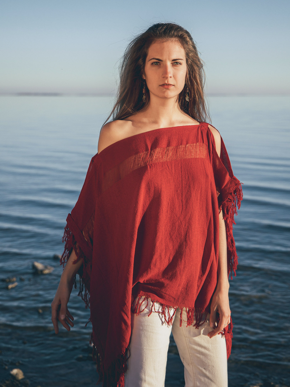 Топ-пончо Chintamani (красный)