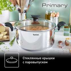 Набор посуды Tefal PRIMARY 6 предметов 16/20/24 см E3086S74