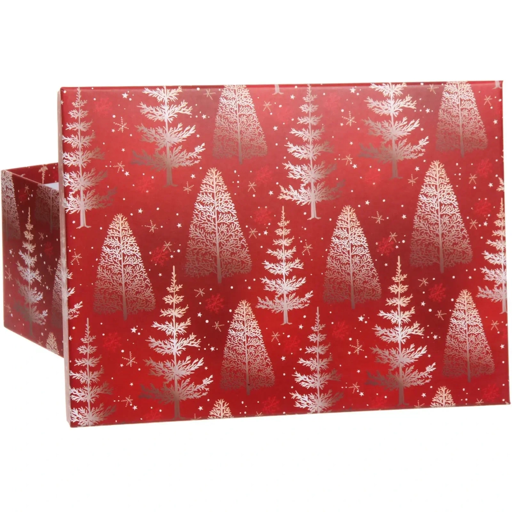 Коробка подарочная «Веселые елочки» 27*20*11,5 см