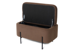 Пуф Gloria овальный Коричневый с ящиком