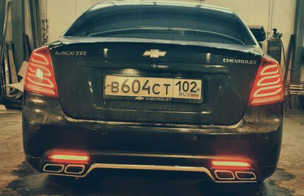 Диффузор / Накладка на задний бампер Лачетти, Джентра / Lacetti, Gentra