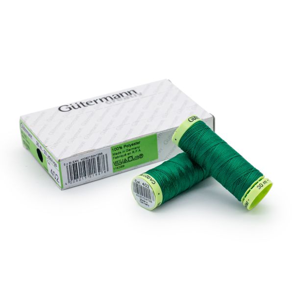 Нитки отделочные Gutermann Top Stitch 30 (30 метров), 5 кат. | 402 изумрудно-зеленый