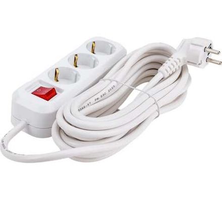 Удлинитель "UNIVersal" S-303А ПВС 3*1,5 3гн. с/з выкл. 7м (еврослот)