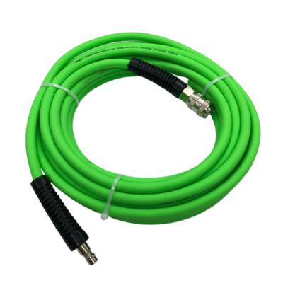 Шланг Pegas резиновый эластичный зеленый с защитой от перегибов на концах 10м 6*12мм