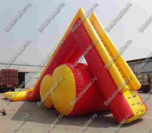 Надувная прямая водная горка с бассейном «Лава», 8*3*4 м