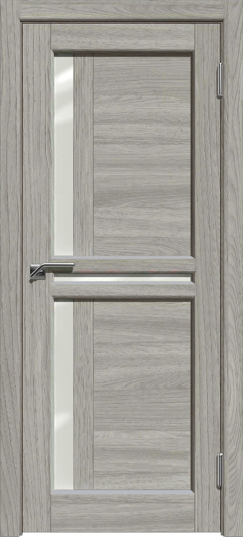 Межкомнатная дверь М-4 / Цвет Беленый дуб кремовый / Стекло "Сатинато" / Двери Верда