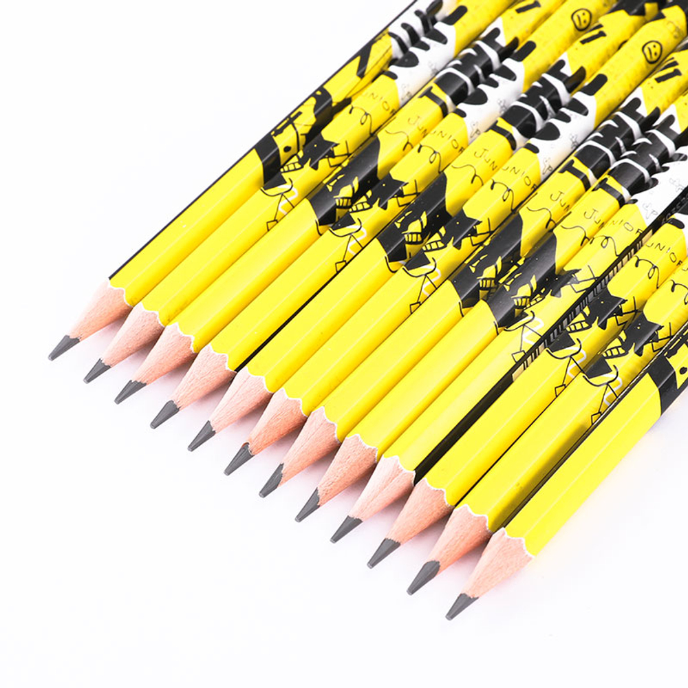 Карандаш DELI "Arti Graff", 2В, шестигранный корпус, дерево, с ластиком, ассорти