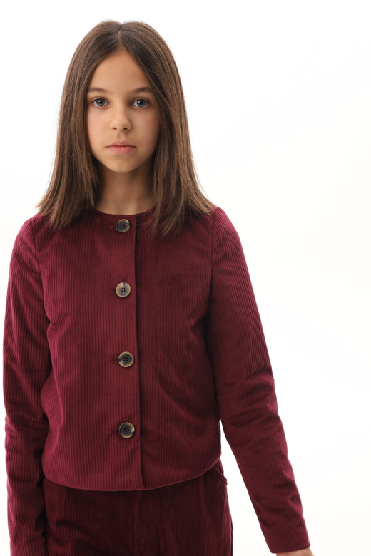 Вельветовый жакет бордо