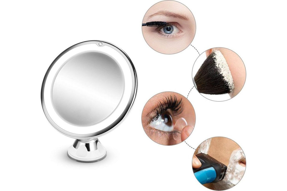 Зеркало косметическое CleverCare Makeup Mirror с подсветкой, 8" 5X