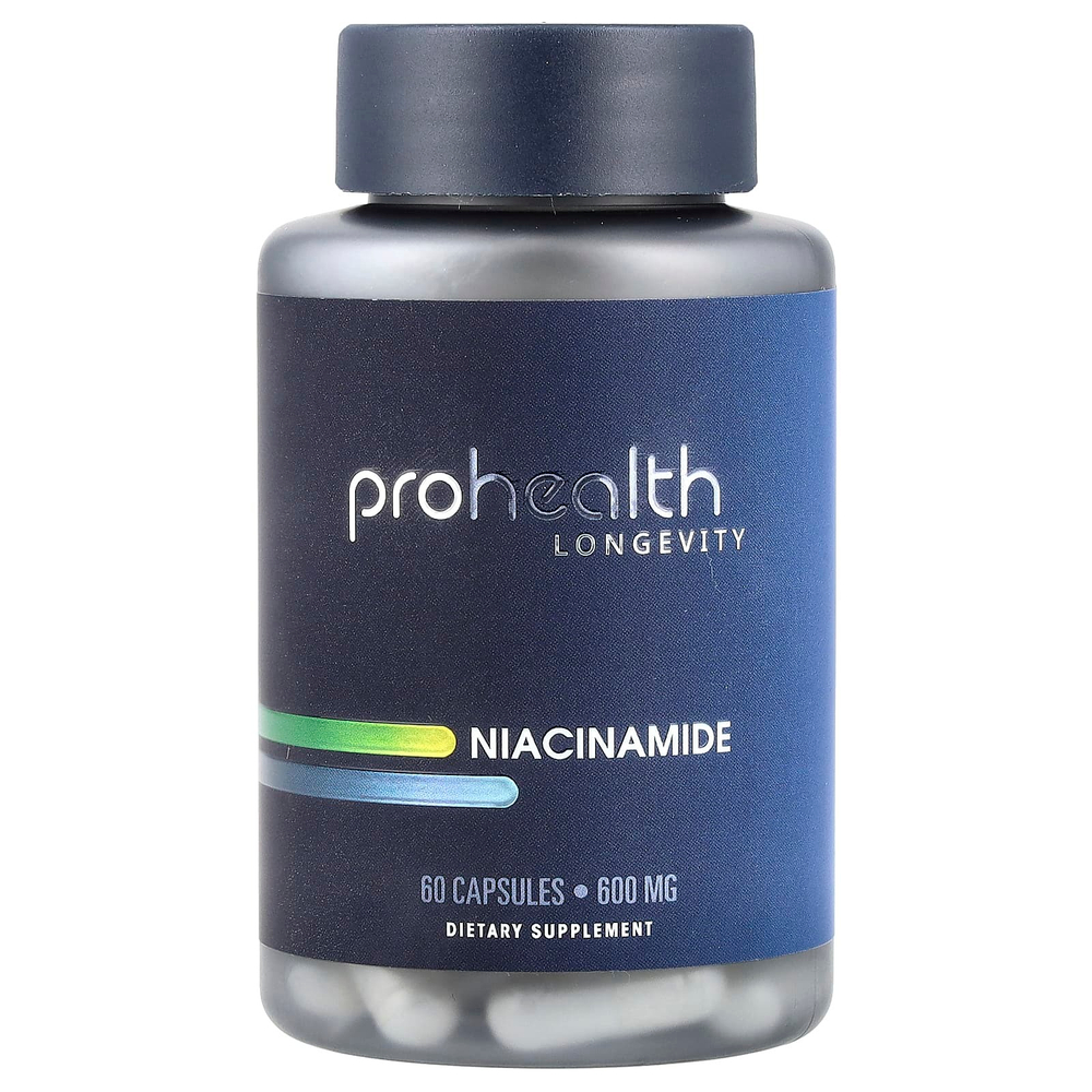 ProHealth Longevity, Ниацинамид, 600 мг, 60 капсул