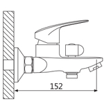Смеситель для ванны Oute T207 T20702
