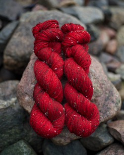 Носочный твид "Deep red"