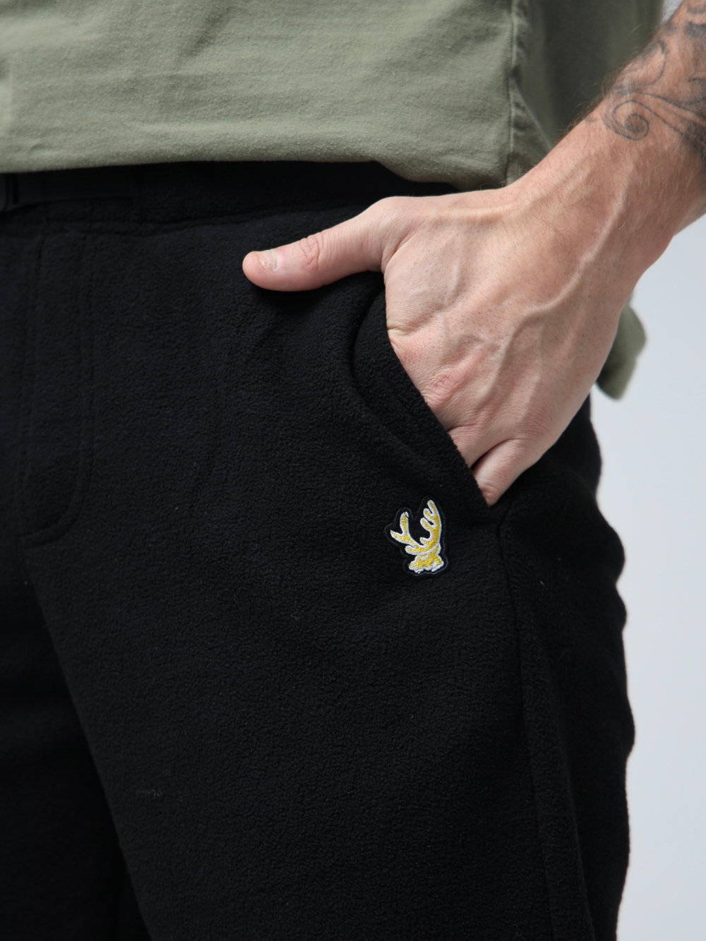 Брюки флисовые город горький черные черный штаны