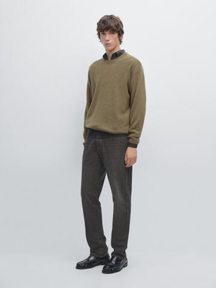 Massimo Dutti Джинсы зауженного кроя, угольный