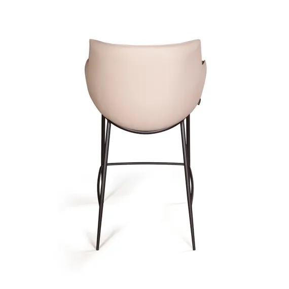 Полубарный стул Sofia, серая экокожа Soft-Touch