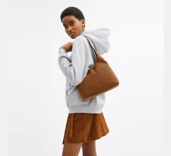 COACH СУМКА ЧЕРЕЗ ПЛЕЧО BROOKLYN 28, СВЕТЛО-КОРИЧНЕВЫЙ