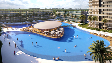 ЖК "Sapphire" Северный Кипр, район ISKELE. Расположен в элитном районе Северного Кипра, всего в 500 метрах от Средиземного моря, где находится специально выделенный клубный пляж. В ЖК расположен современный развлекательный центр с казино