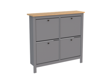 Тумба для обуви Сага 113*108 (112,6*27,9*107,9 см), серый/ясень