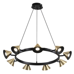 8233/9 COMFI LN26 255 черный/золото, металл Подвесной светильник GU10 LED 9*7W 220V LAMINA