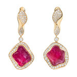 Серьги с Турмалинами и Бриллиантами, E0030-54/1