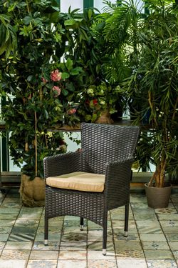 Плетеное кресло AROMA темно-коричневое