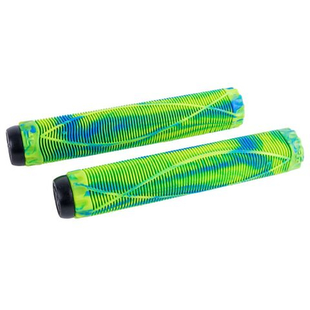 Грипсы 2шт с барендами Fish 170mm, Green/Blue, на трюковой самокат 1/100 294354