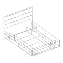 Кровать 1200 "Милана" б/м, б/о., с мяг.спинкой, (Гаскон Пайн /Белый лофт)