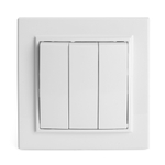 Выключатель 3-клавишный STEKKER PSW10-9007-01, 250В, 10А, серия Эрна, белый 39922