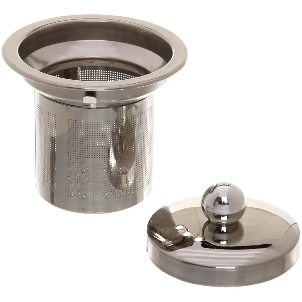 Чайник заварочный стеклянный 300мл «Хай-Тек» Трапеция с металлическим ситом Селфи