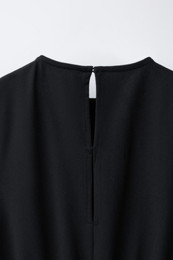 ZARA ДЛИННЫЙ КОМБИНЕЗОН С ШАРФОМ, ЧЕРНЫЙ