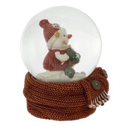 GAEM Фигурка декор в стекл шаре "Снеговик-добряк", D 6.5 см, L6,5 W7,5 H8,5 см